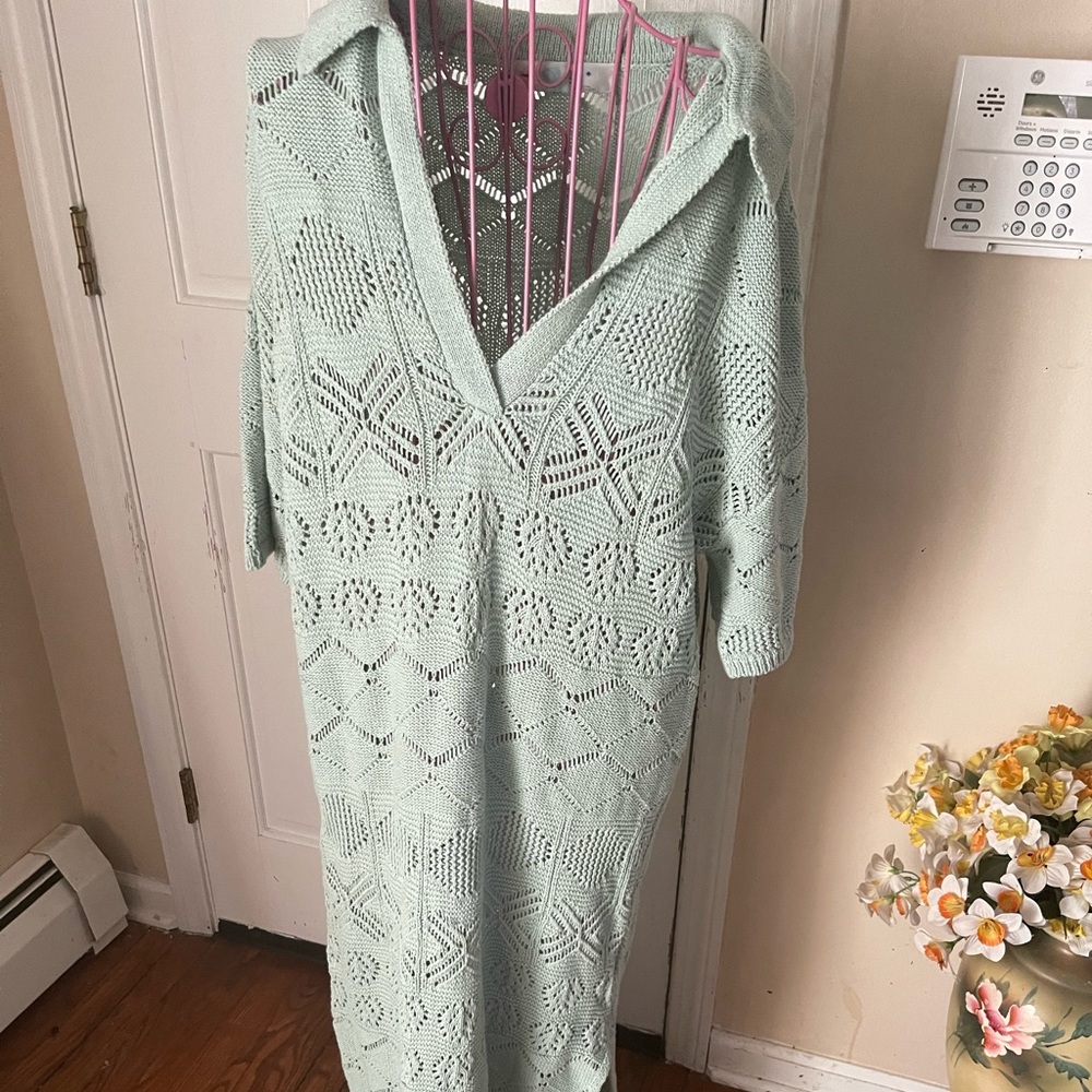 Free People Islamorada Fauxchet Sweater Maxi size M